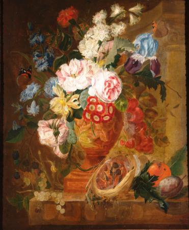 Bouquet de fleurs dans un vase en terre cuite - Eliaerts, 1760-1848 (entourage)