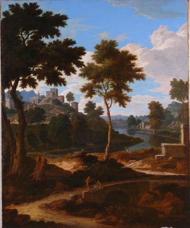 Italian countryside - Etienne Allegrain - Paris, 1644-1736 (Attributed)