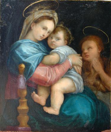 The Holy Family, after the Raphael's "Madonna della sedia" - 