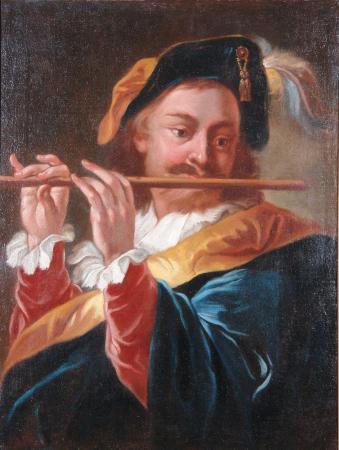 Le joueur de flûte - Jean-Baptiste Deshays (Rouen 1729 - Paris 1765) attribué