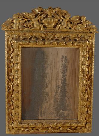 Miroir Louis XIV en bois sculpté et doré - 